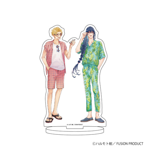 『ワル/ヤンキーのギャップ萌えめがねBLフェア ハルモト紺先生』キャラアクリルフィギュア 01/(描き下ろしイラスト)